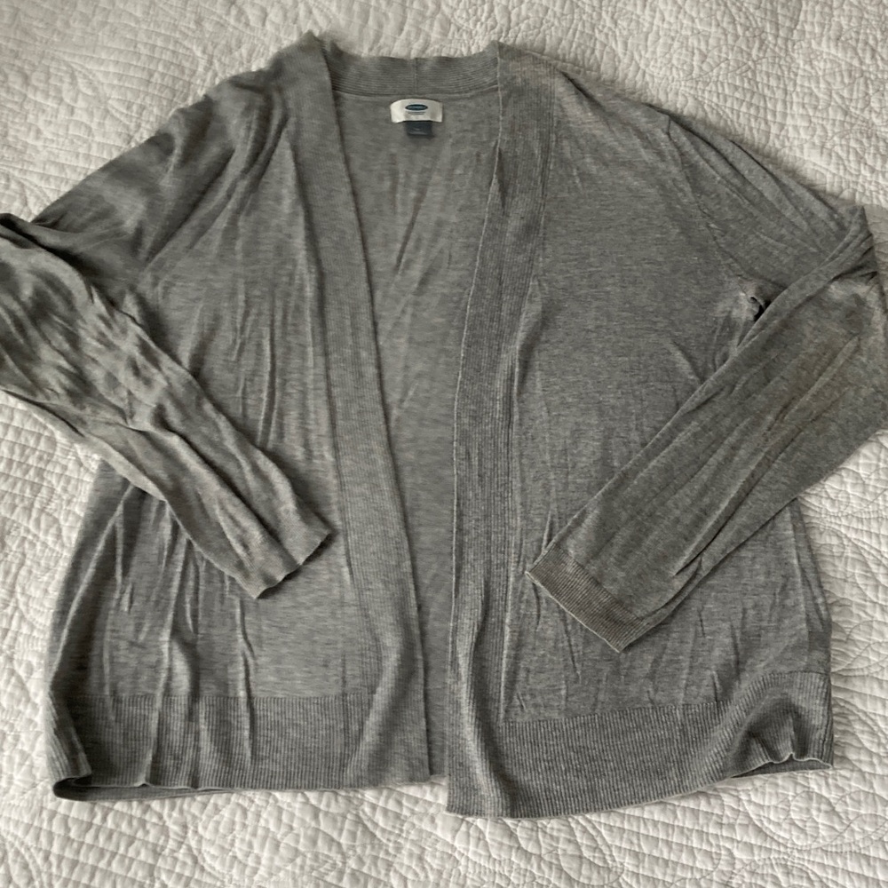 Old Navy Gray Lightweight Women's Cardigan, Medium